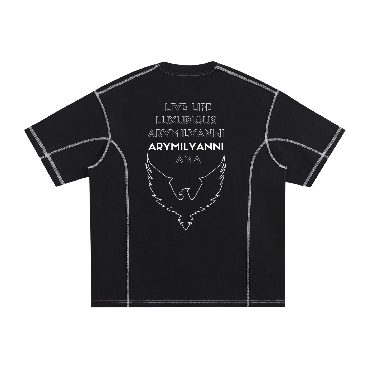 Stitch-Line Tee – Classic Cotton (Black)