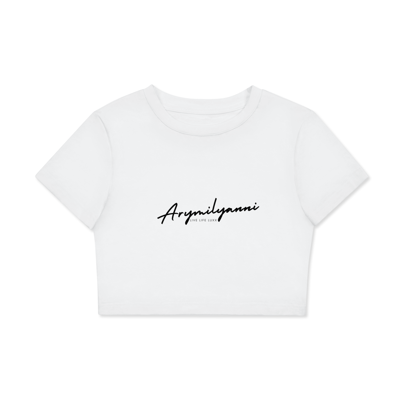 Women’s Fitted Crop Tee – Lucent White