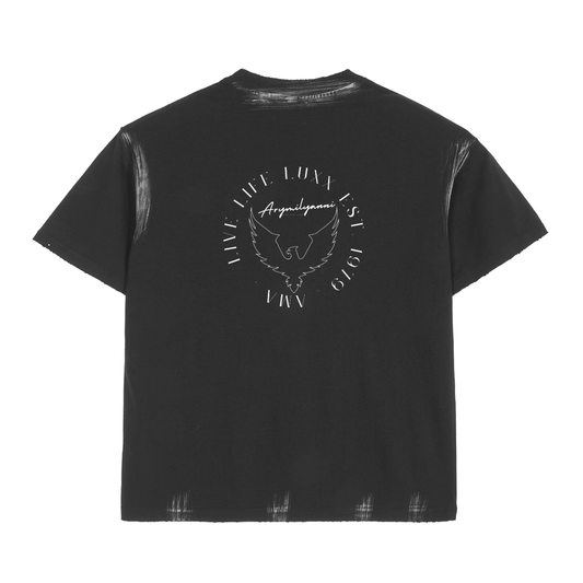 Hand-Brushed Tee – Black