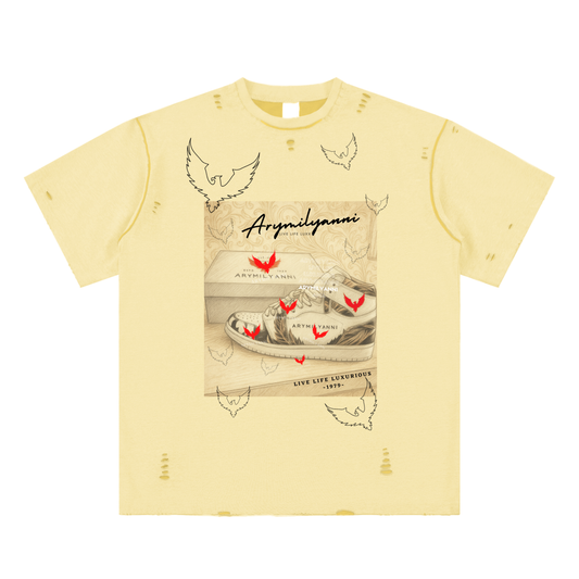 Edge Fray Tee – Sun-Washed Apricot