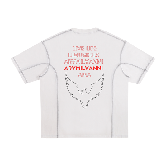 Stitch-Line Tee – Classic Cotton (white)