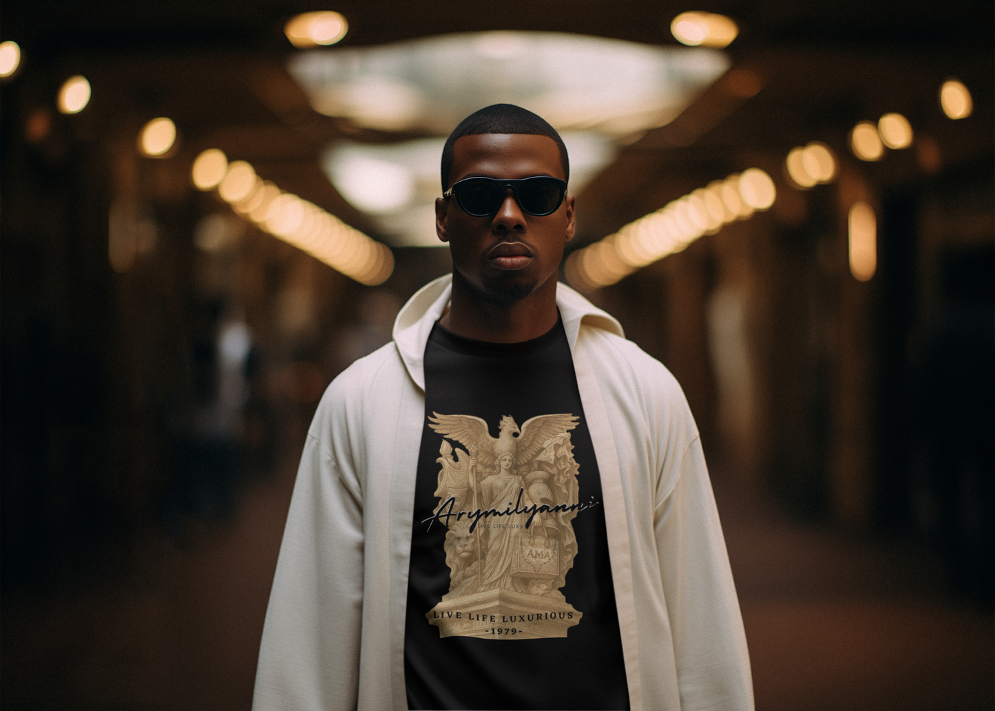 Edge Stitch Tee – Charcoal Contrast