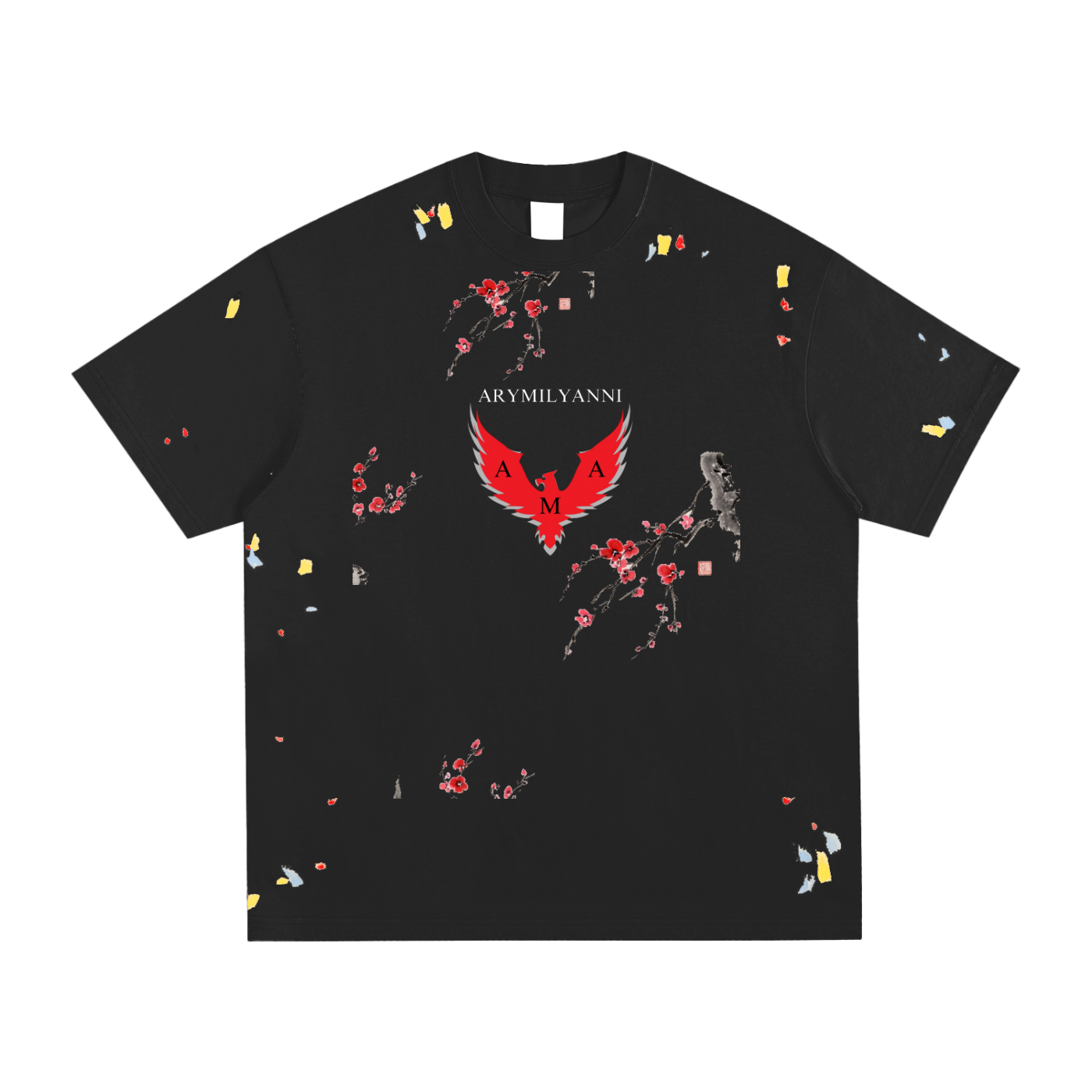 Paint Splatter Tee – Black