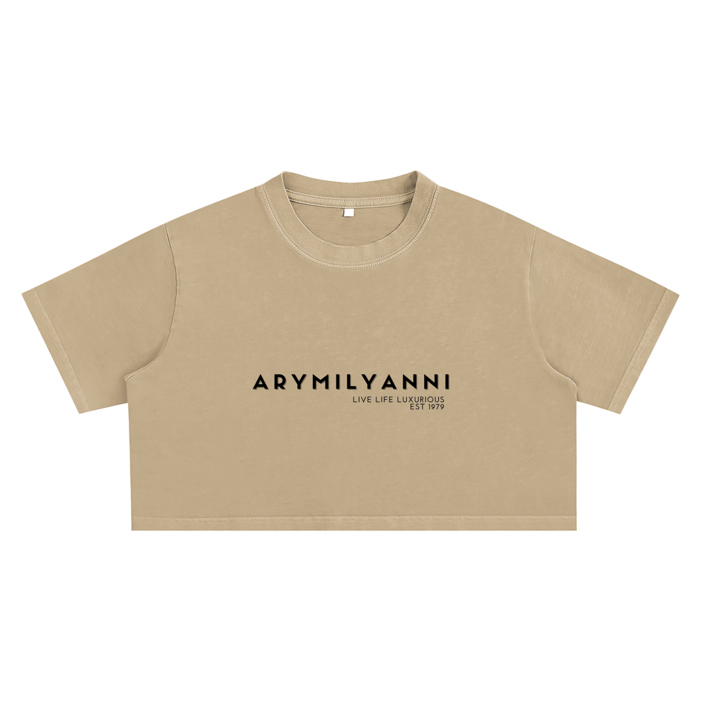 Snow Washed Crop Top – Medium Grey