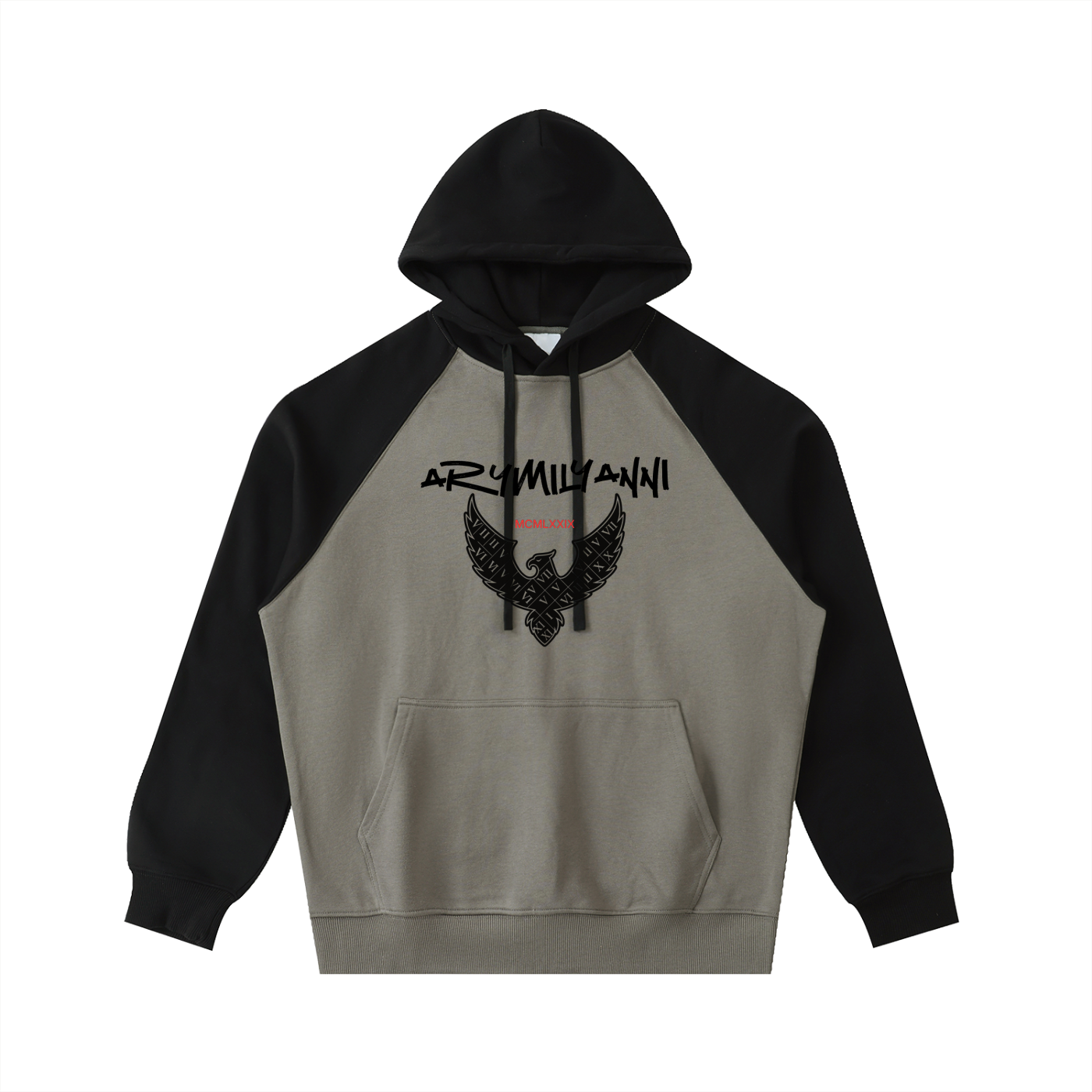 Arymilyanni Color-Block Raglan Sleeve Hoodie | Streetwear Fleece