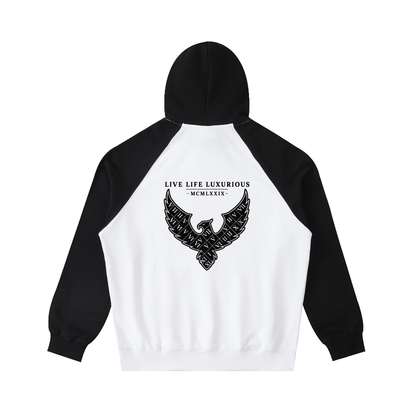 Arymilyanni Color-Block Raglan Sleeve Hoodie | Streetwear Fleece