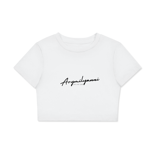 Women’s Fitted Crop Tee – Lucent White