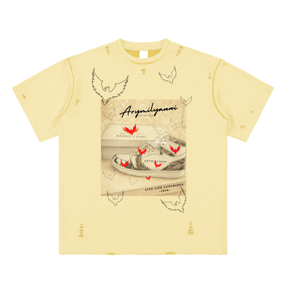 Edge Fray Tee – Sun-Washed Apricot