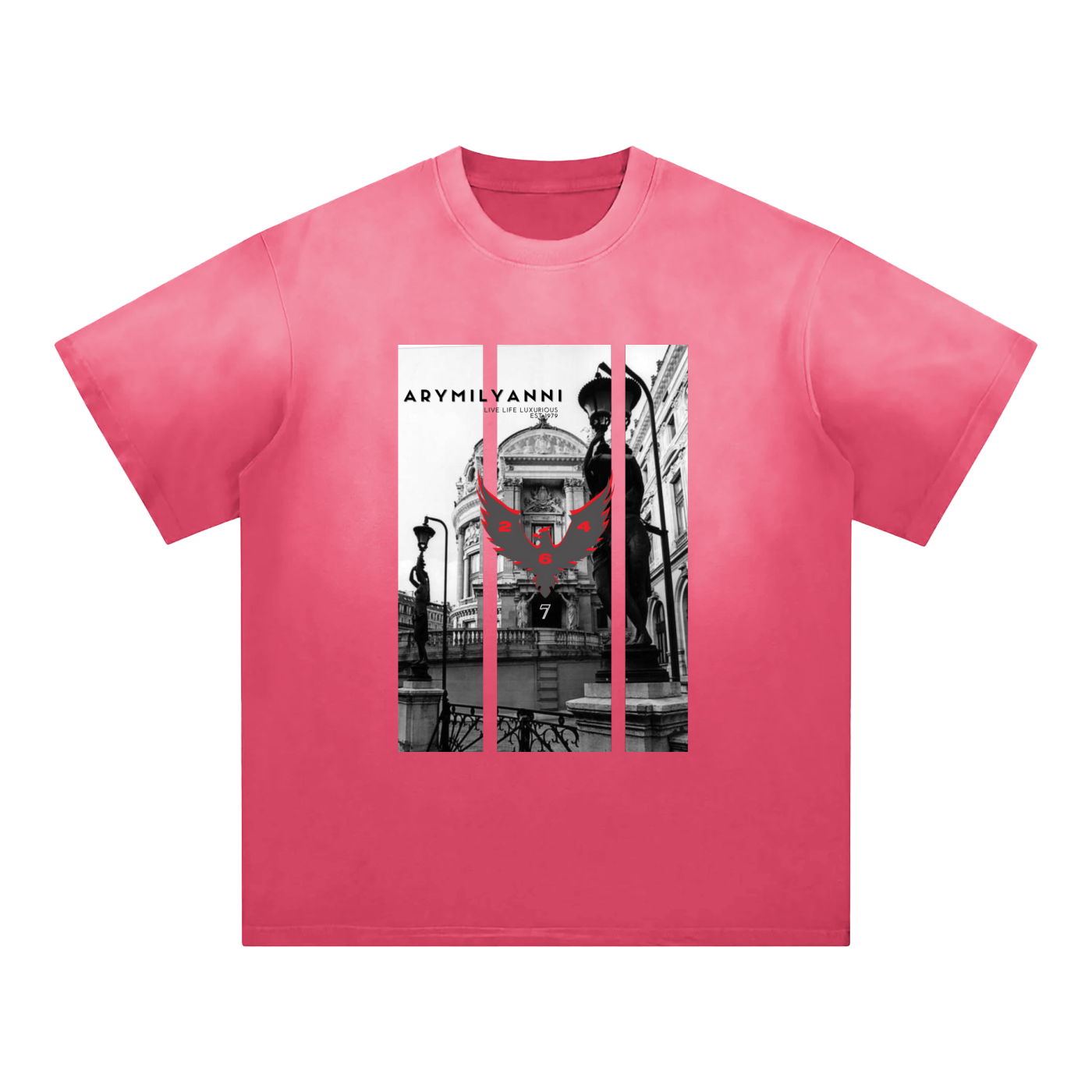 Sunfade Edge Tee – Rose Pink