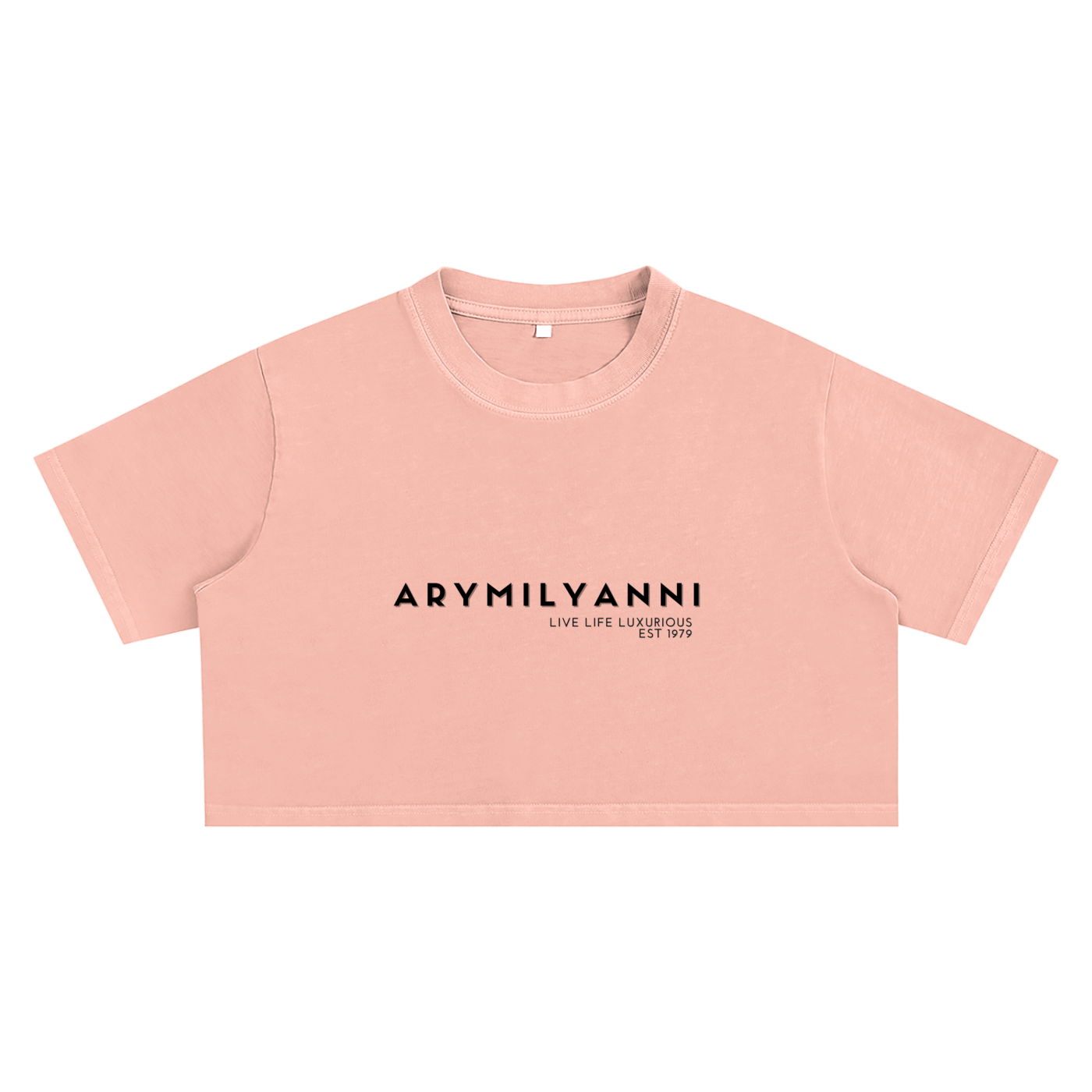 Snow Washed Crop Top – Medium Grey