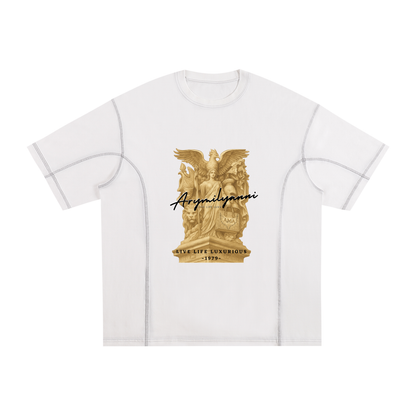 Stitch-Line Tee – Classic Cotton (white)