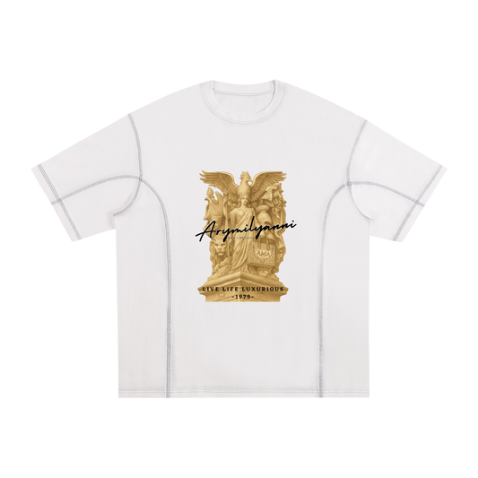 Stitch-Line Tee – Classic Cotton (white)