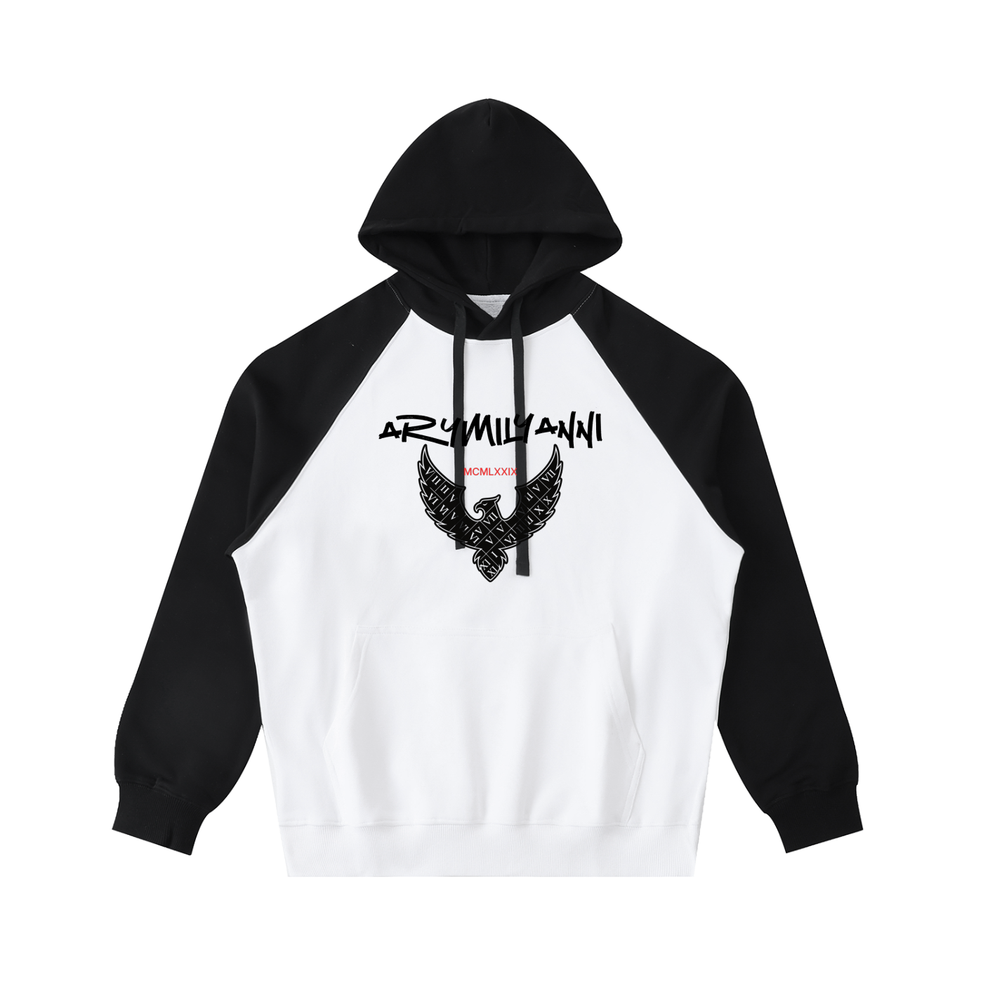Arymilyanni Color-Block Raglan Sleeve Hoodie | Streetwear Fleece