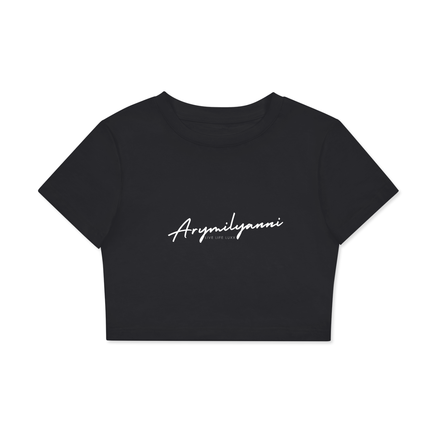 Women’s Fitted Crop Tee – Black