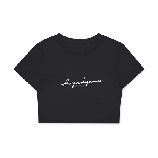 Women’s Fitted Crop Tee – Black