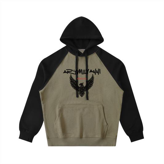 Arymilyanni Color-Block Raglan Sleeve Hoodie | Streetwear Fleece