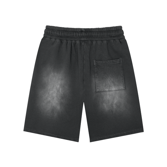 Patch Washed Sweatshorts – Black
